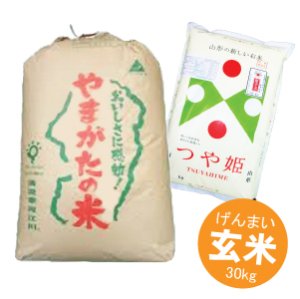 画像1: 山形県産 玄米 つや姫 30kg 特別栽培米 令和２年産 食味鑑定品 特A米 向後米穀