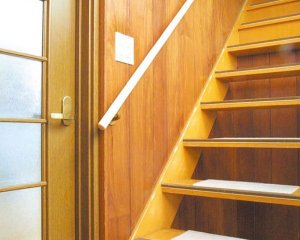 画像1: 手摺り棒 ジョイント式 3.6m 天然木使用 階段 廊下 横付用