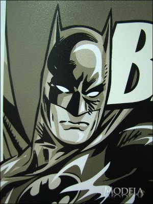 画像3: ブリキ看板 バットマン ツートンカラー