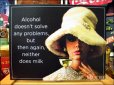 画像1: ブリキ看板 アルコールによる問題解決 (1)