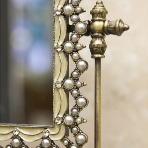 画像7: アガット スタンドミラー レクト パールフリル アイボリー