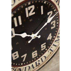 画像4: ブリキ製 壁掛時計 スタンダードタイム2 / エンボス加工