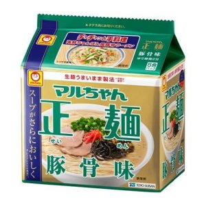 画像1: 「30個」マルちゃん 正麺 豚骨味 5食×6パック 1箱