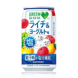 画像1: 「24本」塩ライチ&ヨーグルト　グリーンダカラ　缶　350ml ×24本×1箱　サントリー