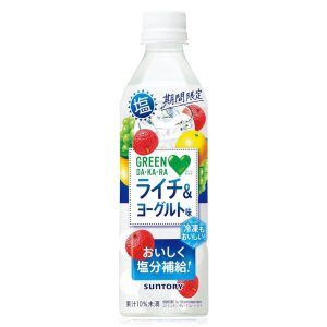 画像1: 「24本」塩ライチ&ヨーグルト　グリーンダカラ　490ml ×24本×1箱　サントリー