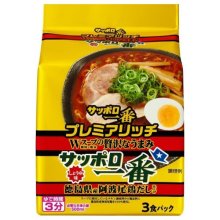 詳細写真1: 「27食」サッポロ一番　プレミアリッチ　しょうゆ味　徳島県産阿波尾鶏だし仕上げ　3食パック ×9袋×1箱