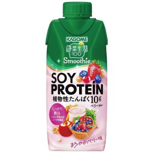 画像1: 「24本」カゴメ 　野菜生活100　 Smoothie SOY PROTEIN ベリーmix　330ml ×12本入×2箱　スムージー　ソイ　プロテイン　ベリー