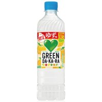 「24本」グリーンダカラ　ゆず味　600ml ×24本×1箱　サントリー　GREEN DA・KA・RA