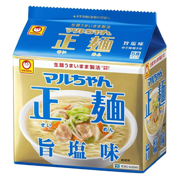 「30個」 マルちゃん正麺　旨塩味　5食パック　112g 5袋 6個 　東洋水産　ラーメン　袋麺