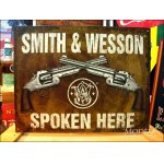 画像: ブリキ看板 Smith&Wesson 対話 2