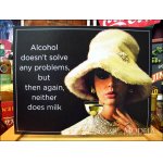 画像: ブリキ看板 アルコールによる問題解決