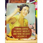 画像: ブリキ看板 コーヒーとワインは必要
