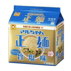 画像1: 「30個」マルちゃん 正麺 旨塩味 5食P×6袋× 1箱 袋 らーめん (1)