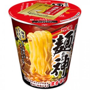 画像1: 【セール】「12個」麺神カップ　濃香醤油　100g ×12個×1箱　明星 (1)