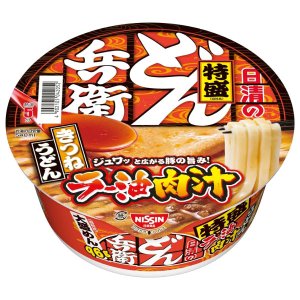 画像1: 「12個」どん兵衛　特盛ラー油肉汁きつねうどん　150g ×12個×1箱　日清 (1)