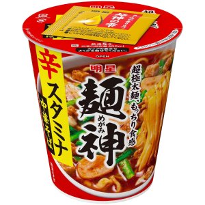 画像1: 「12個」麺神カップ　辛スタミナ中華そば　99g ×12個×1箱　明星 (1)