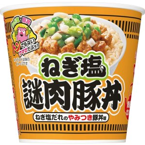 画像1: 「12個」　日清　カップヌードル ねぎ塩謎肉豚丼　112g ×6個×2箱　カップメシ　カレーメシ　ねぎ塩　謎肉　豚丼 (1)