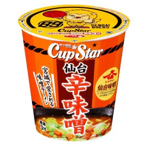 画像1: 「12個」サッポロ一番　カップスター　仙台味噌使用　仙台　辛味噌　63g ×12個×1箱　サンヨー食品 (1)