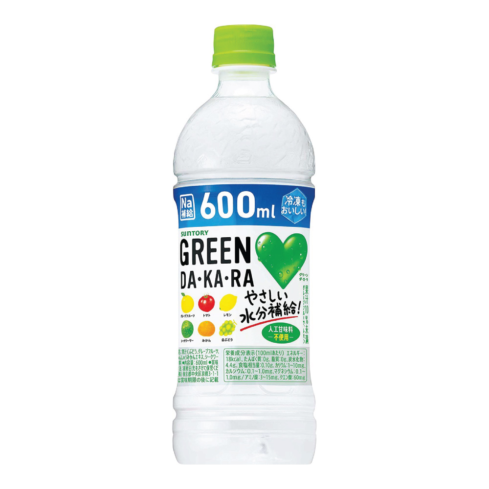 サントリー Green Dakara グリーンダカラ 600ml 24本 1箱 冷凍兼用ボトル