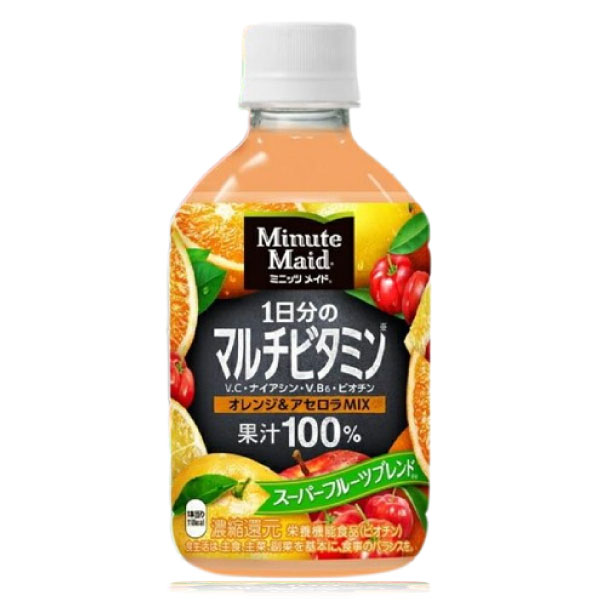 24本」ミニッツメイド 1日分のマルチビタミン PET 280ml×24本×1箱 